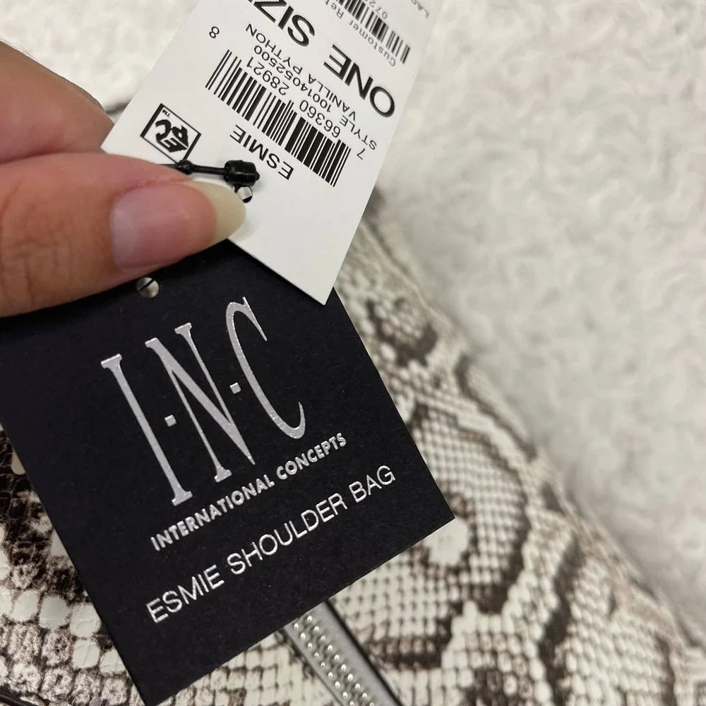 $189.50 INC International Concepts ESMIE VANILLA PYTHON pattern - Picture 5 of 15